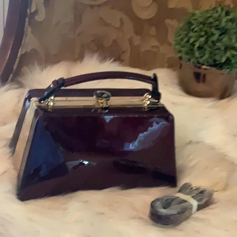 Nwot. Ruby Patent Leather Handbag - image 1